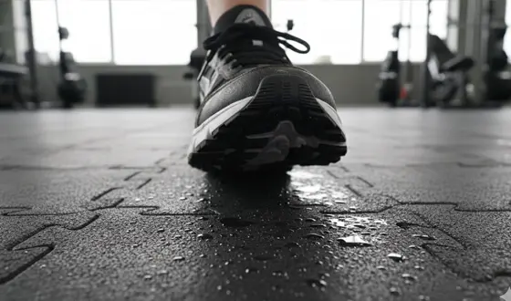 Superficie antiderrapante de piso rompecabezas para gimnasio