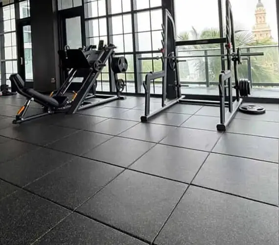 Loseta de caucho de 1x1 metro para gimnasio - Piso antiderrapante